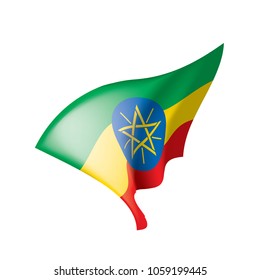 Ethiopia flag, vector illustration