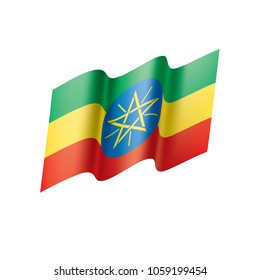 Ethiopia flag, vector illustration