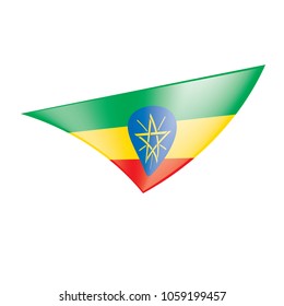 Ethiopia flag, vector illustration