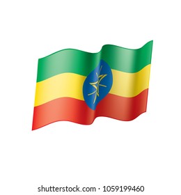 Ethiopia flag, vector illustration