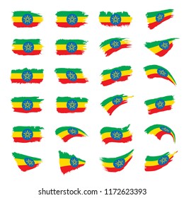 Ethiopia flag, vector illustration