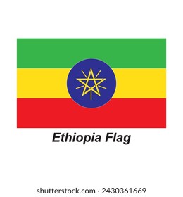 Ethiopia Flag vector illustration design