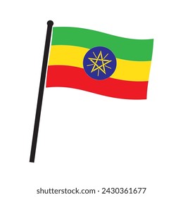 Ethiopia Flag vector illustration design