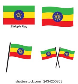 Ethiopia Flag vector illustration design