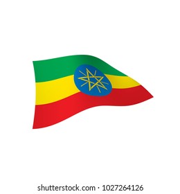 Ethiopia flag, vector illustration on a white background