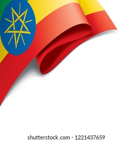 Ethiopia flag, vector illustration on a white background