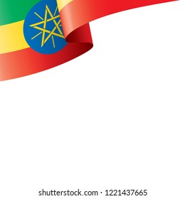 Ethiopia flag, vector illustration on a white background