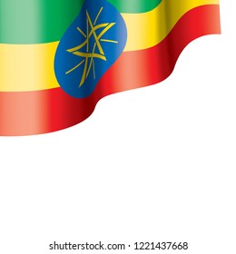 Ethiopia flag, vector illustration on a white background