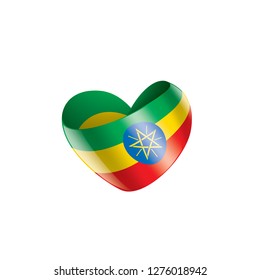 Ethiopia flag, vector illustration on a white background