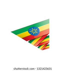Ethiopia flag, vector illustration on a white background