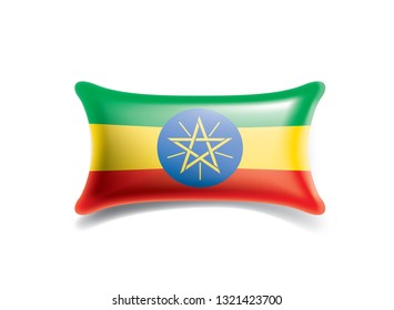 Ethiopia flag, vector illustration on a white background