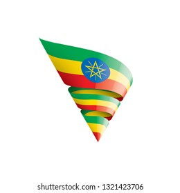 Ethiopia flag, vector illustration on a white background