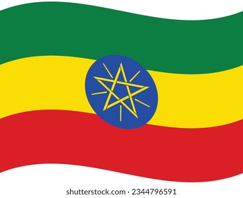 Ethiopia flag wave. Ethiopia flag. Flag of Ethiopia