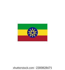 Äthiopien Flaggen Symbol Set, Äthiopischer Unabhängigkeitstag Symbol für Vektorsymbol