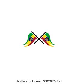 Ethiopia flags icon set, Ethiopia independence day icn set vector sign symbol