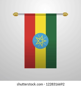 Ethiopia hanging Flag