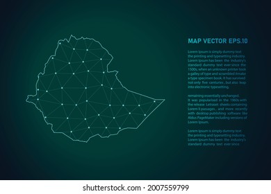 ethiopia map. Abstract mash line and point scales on dark background . 3D mesh polygonal network line, design sphere, dot and structure. Vector illustration eps 10.