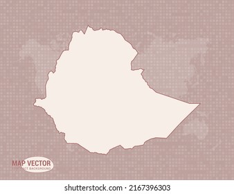 Mapa etíope de ilustraciones abstractas de diseño vectorial moderno.