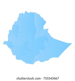ethiopia map - blue pastel graphic background . Vector illustration .eps 10
