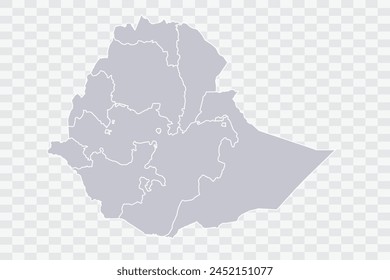 Ethiopia Map Cloud Color on White Background quality files Png