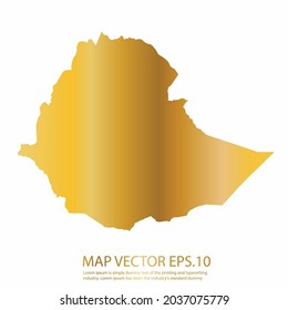 Ethiopia map High Detailed on white background. gold gradient color. Abstract design vector illustration eps 10