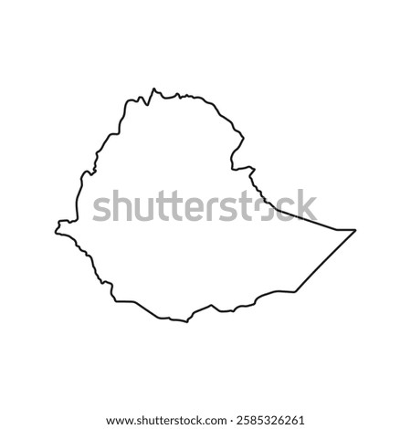 Ethiopia Map Icon Element Illustration Design