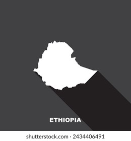 Diseño de plantilla de ilustración de icono de mapa de Etiopía