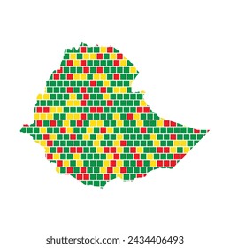 Ethiopia map icon illustration template design