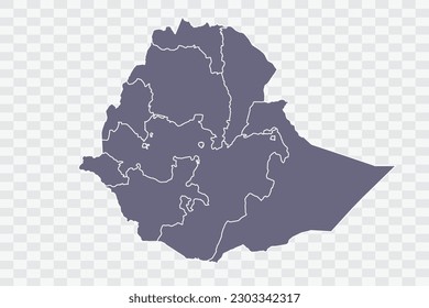 Ethiopia Map pewter Color on White Background quality files Png