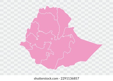 Png de calidad de fondo de color rosa de mapa de Etiopía