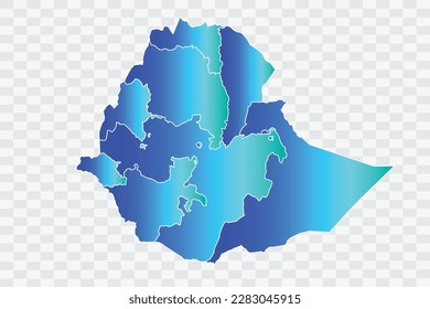 Ethiopia Map teal blue Color Background quality files png