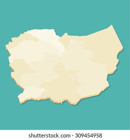 Ethiopia Map Three Dimensional