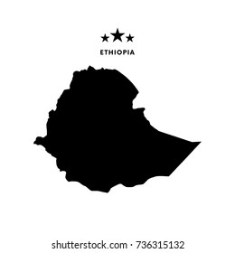 Ethiopia map. Vector illustration.