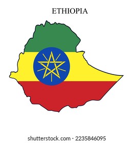 Ethiopia map vector illustration. Global economy. Famous country. Eastern Africa. Africa.