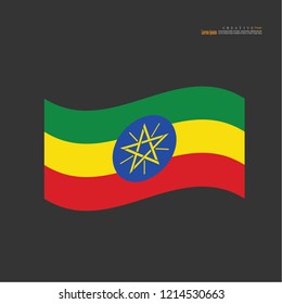 Ethiopia national flag background texture.vector illustration.
