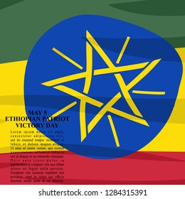 Ethiopia Patriot Victory day vector illustration. Suitable for greeting card, poster and banner.