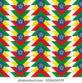diseño de patrón de etiopía. motivo africano. fondo de chevron. ilustración vectorial