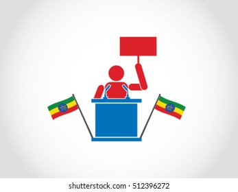 Ethiopia Podium Protest
