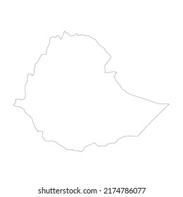 Ethiopia vector country map outline