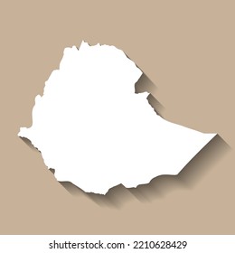 Ethiopia vector country map silhouette