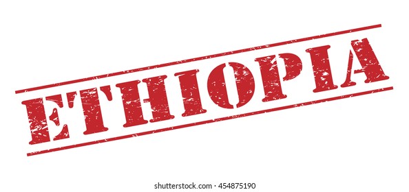 ethiopia vector stamp on white background