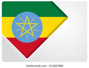 Ethiopian flag design background layout. Vector illustration.