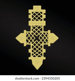 Ethiopian orthodox church cross pattern. illustration, high quality vector