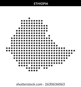 Ethiopia's borders shown in dots