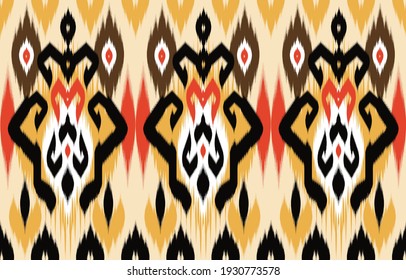 Ethnic abstract African art. Seamless pattern in tribal, folk embroidery, and Mexican style. Aztec geometric art ornament print.Design for carpet, wallpaper, clothing, wrapping, fabric, cover, textile