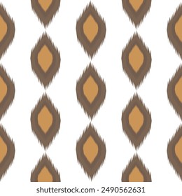 Ethnic abstract art. Aztec ornament print. geometric ethnic pattern seamless color oriental. Traditional tribal style or modern indigenous style Oval background, gray and brown on white background.