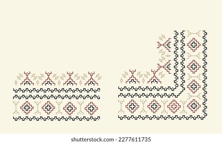 Ethnic abstract art. Harmonious moroccan ornament. Moroccan craft lasted until the middle of the 20 century. Design for cushions, tablecloths, curtains, traditional accessories of the feminine 