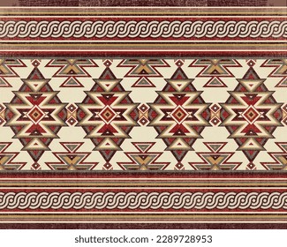 Ethnic abstract art. Seamless pattern in tribal, folk embroidery, and Mexican style. Aztec geometric art ornament print.Design for carpet, wallpaper, clothing, wrapping, fabric, cover, textile