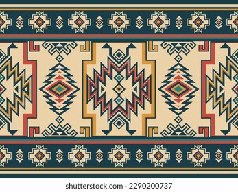 Arte étnico abstracto. Patrón sin foco en el estilo tribal, folclórico y mexicano. Impresión de adorno de arte geométrico azteca.Diseño de alfombras, papel pintado, ropa, envoltura, tela, cubierta, textil