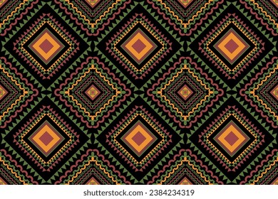 Ethnische abstrakte Kunst.Schönes, nahtloses Muster in Stammes, Volksstickerei, minimaler Stil. Die geometrischen Kunstdrucke der Azteken. Design für Kleidung, Stoff, Teppichboden, Kissen, Vorhang, Tapeten